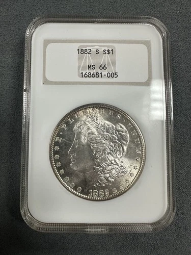1882 S Morgan Silver Dollar NGC MS66