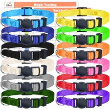 Adjustable Puppy ID Collars with Record Keeping Set for Newborn Pups
