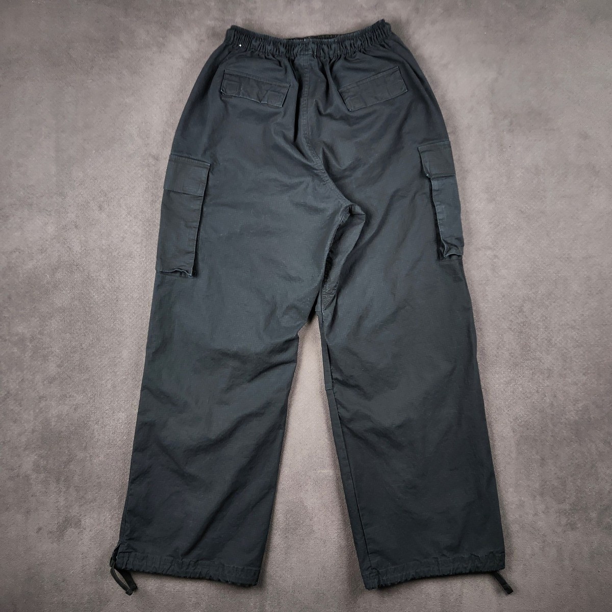Nike Cargo Pants Womens Small Black Wide Leg Baggy Ripstop Utility Nike Cargo Pants Womens Small Black Wide Leg Baggy Ripstop Utility