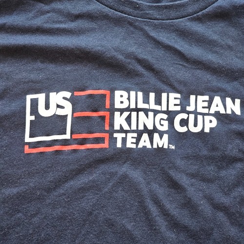 Billie Jean King Cup Usa Team Womens T-Shirt Small Blue Tennis Graphic X8b - Picture 2 of 8