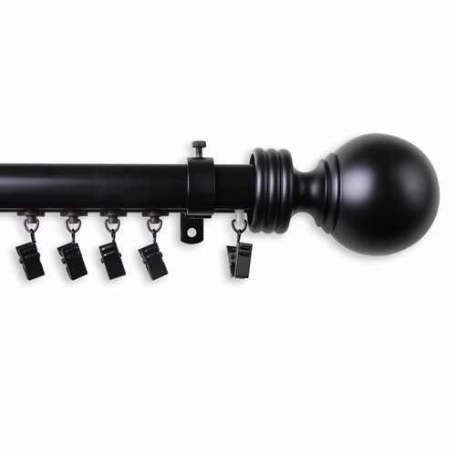 Ball Cordless Traverse Rod choose from 2 colors & 4 sizes 28"-156" - Picture 4 of 9