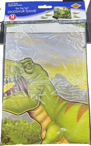 7ct JURASSIC WORLD B'day 1 GAME 3 swirls 2 banner 8ft flag stream & 6.45 ft WALL - Picture 3 of 7