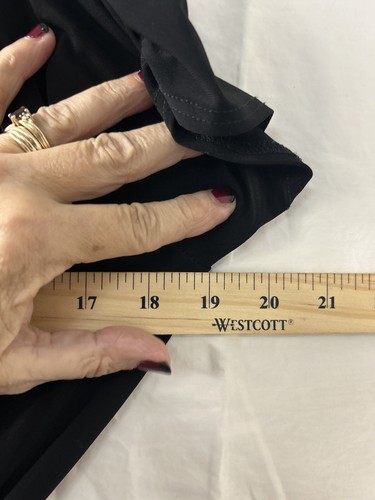 Georgiou Studio Dress Womens Size M Black Sheath Faux Wrap - Picture 6 of 10