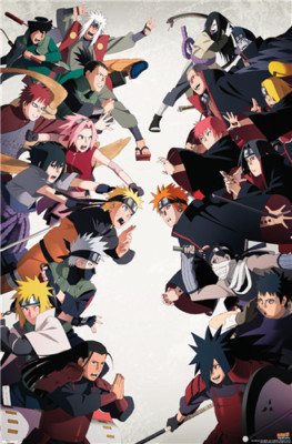 NARUTO SHIPPUDEN POSTER FACE OFF 22x34 26438 EBay naruto-shippuden-poster-face-off-22x34-26438-ebay
