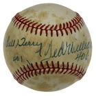 Ted Williams & Bill Terry Signed Baseball Inscribed ".406 & .401" Full JSA LOA