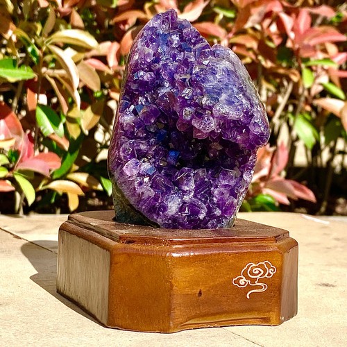 1.55LB Natural Uruguayan Amethyst Quartz Cave Geode Crystal Healing+base - 第 5/14 張圖片