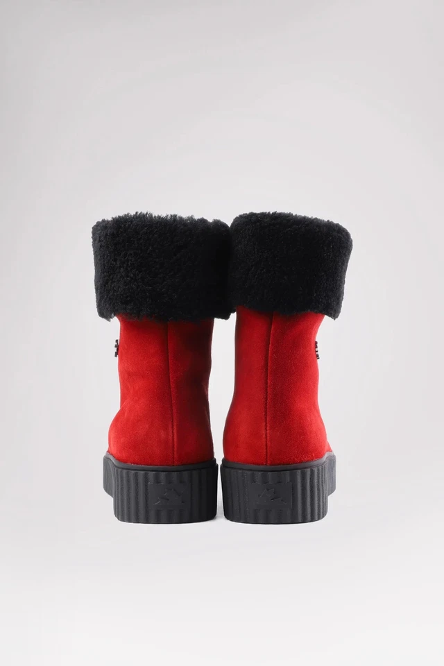 Pajar Celia лодыжки манжеты зимние ботинки водонепроницаемый красный замши на танкетке стриженный мех 12D ширина - Изображение 4 из 4