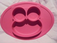 Pink Baby Non-slip Silicone Suction Divided Plate Feeding Bowl by Winly Placemat