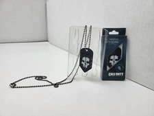 NEW IN BOX COD CALL OF DUTY GHOSTS METAL DURABLE DOG TAG W/14" NECKLACE CHAIN 7J