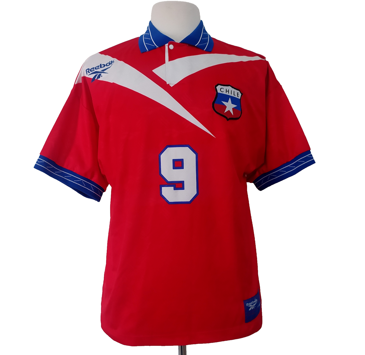 Zamorano Chile 1996-1998 Vintage Football Reebok Mens Jersey Shirt