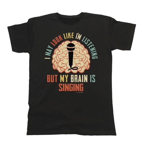 Mens ORGANIC VOCALIST T-Shirt My Brain 