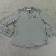 Abercrombie Fitch Henley Mens XXL Gray Muscle Vintage Y2K USA Made
