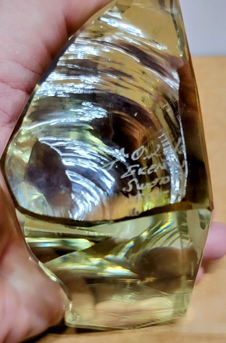 Ekenas John Orwar Lake Engraved Crystal Art Glass Paperweight Fairytale Princess - Picture 3 of 12