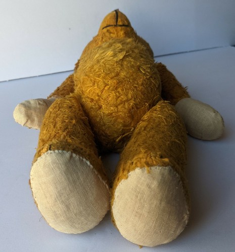 HONEY BROWN TEDDY BEAR. EXCELSIOR STUFFED ARTICULATED ANIMAL PLUSH, PADDED FEET - Picture 4 of 11