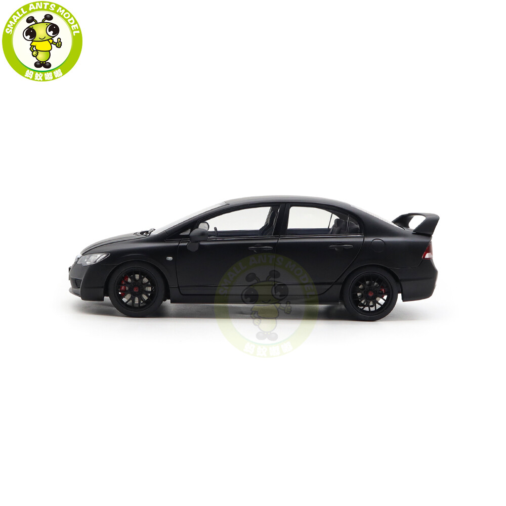1/18 WELL Honda CIVIC Type R FD2 Matte Black Diecast Model Toy Car