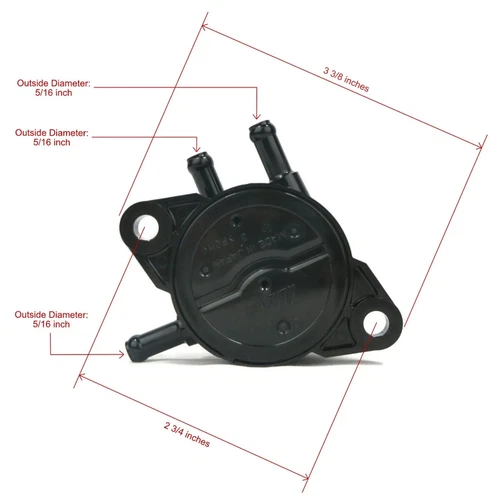 Genuine OEM Briggs & Stratton 597338 (Replaces 808492 / 808656) Mikuni Fuel Pump - Picture 4 of 9