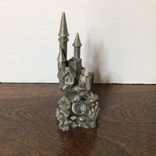 Pewter Crystal Fantasy Castle By Hudson - Artist P. W. Baston Jr #4195 1987 4.5"