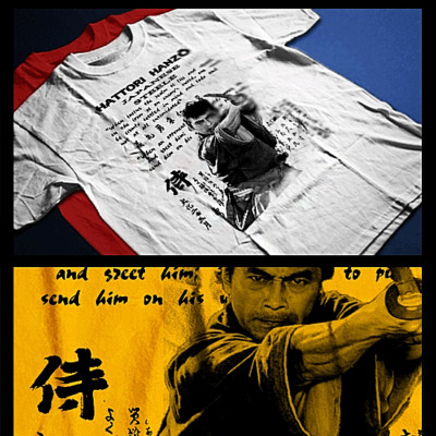 Samurai T-Shirt deadly warrior with sword Bushido Code Japanese blade strike tee