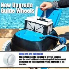 4 Pack Guide Wheels Replacement Pool Cleaner Guide Wheels with 2 Pully Gears
