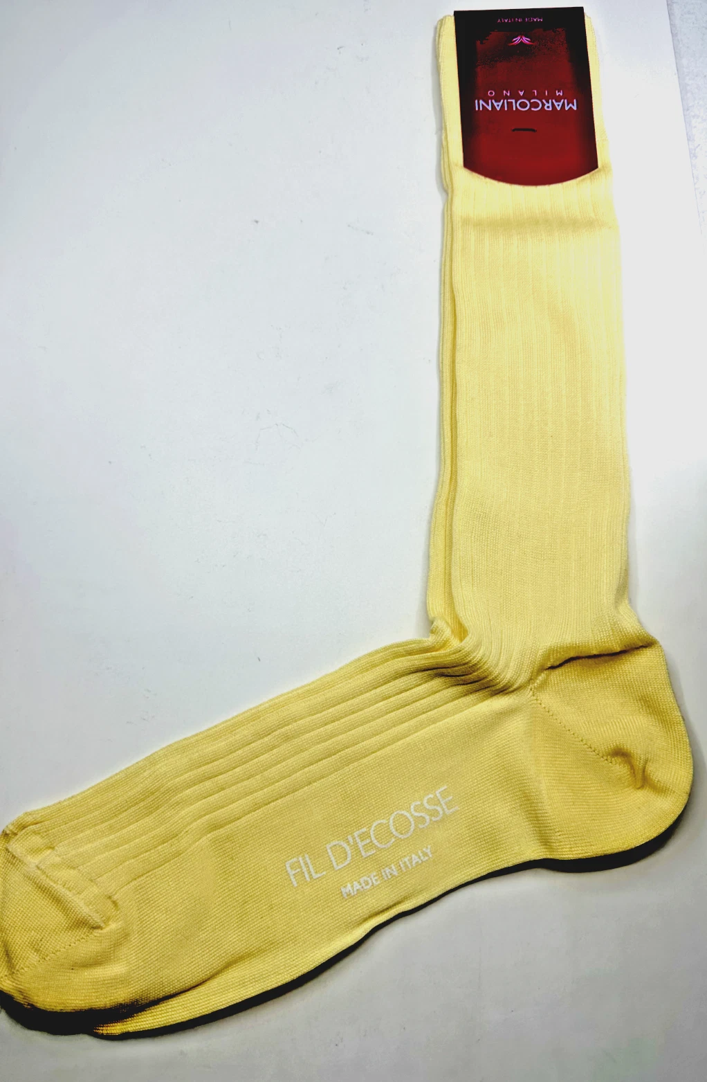 Marcoliani Milano Socks Italian Yellow 75%cotton/25%Nylon Basic One Size New