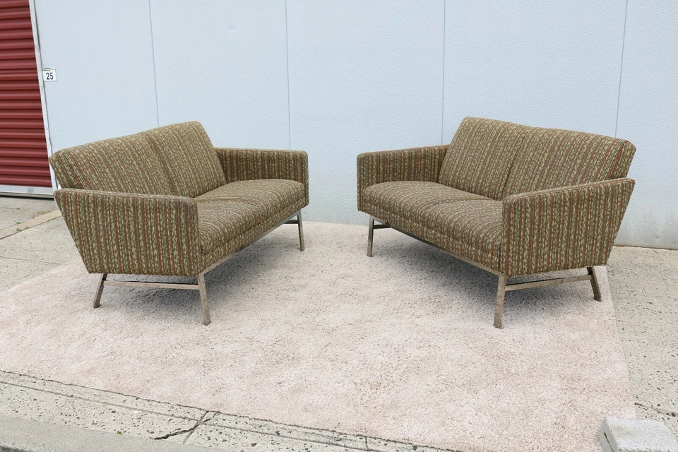 Sofá de 2 asientos estilo moderno Jack Cartwright Kelly Settee Mid-Century - un par Foto 2 de 4