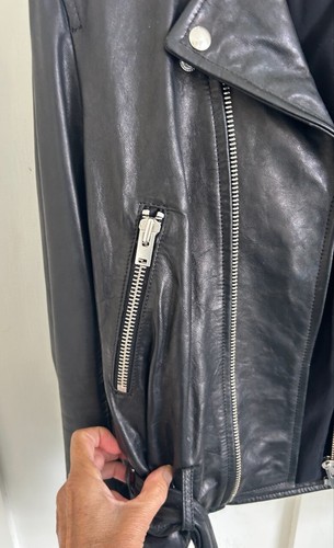 NEW Gorgeous Iro Nova Studded Leather Moto Jacket Size 36 - Picture 10 of 14