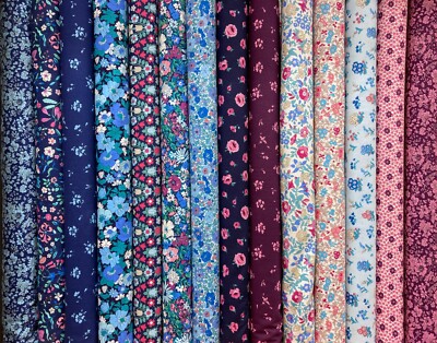 Liberty Baumwollstoff ''Flower Show Midnight Garden'' Patchwork + Kleiderstoff 