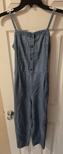 Abercrombie Kids Girls Denim Romper Jumper Sleeveless Sz: 13/14 Super Cute!