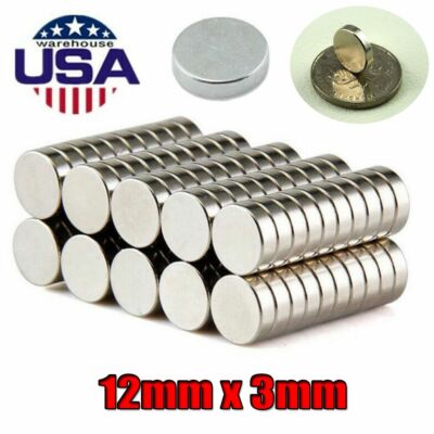 50-200x Super Strong Round Disc Magnets Rare-Earth Neodymium Magnet 12mm*3mm N52