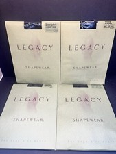 Legacy Legwear Tights Control Top Black Navy Grey Lot Of 4Microfiber NWOT BC1