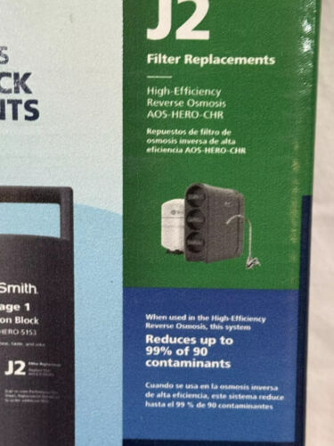 AO Smith High-Efficiency Reverse Osmosis Carbon Block Replacements J2 NEW BOX - Picture 2 of 4