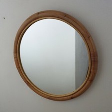 miroir rond vintage bois style les arcs perriand chapo regain retro vintage