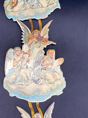 VTG 3 Stringed Angels Harp Merrimack Publ Corp 1979 Ornaments Die Cut Victorian - Picture 3 of 11