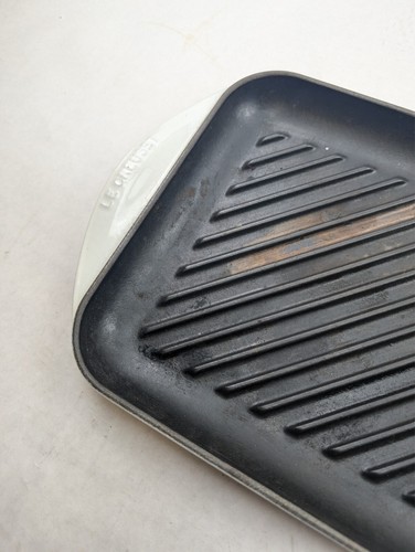 Le Creuset Cast Iron Griddle Grill Pan #40 Matte France 18.5" x 10" Rectangle - Picture 2 of 7