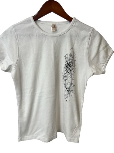 Womens Christian Graphic Tee Rhinestone Blessed Faith Shirt White Sz XL - Picture 1 of 3