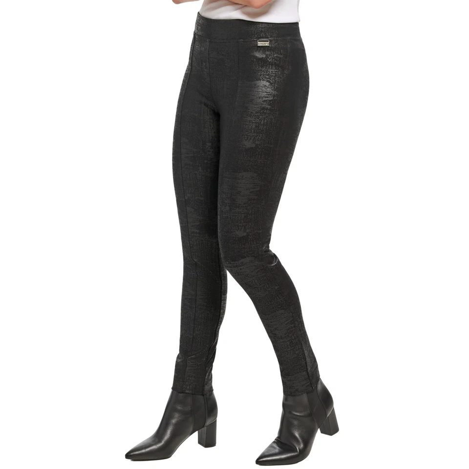 Calvin Klein Leggings Ponte Repujado Mujer’s Talla XS Negros Nuevos Foto 3 de 4