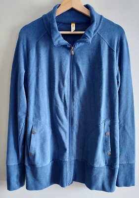 Lucy Women's Blue Full Zip Thumbhole Sweatshirt Size Large | eBay