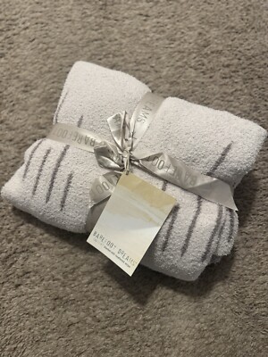 Barefoot Dreams COZYCHIC blanket with heathered stripe NEW