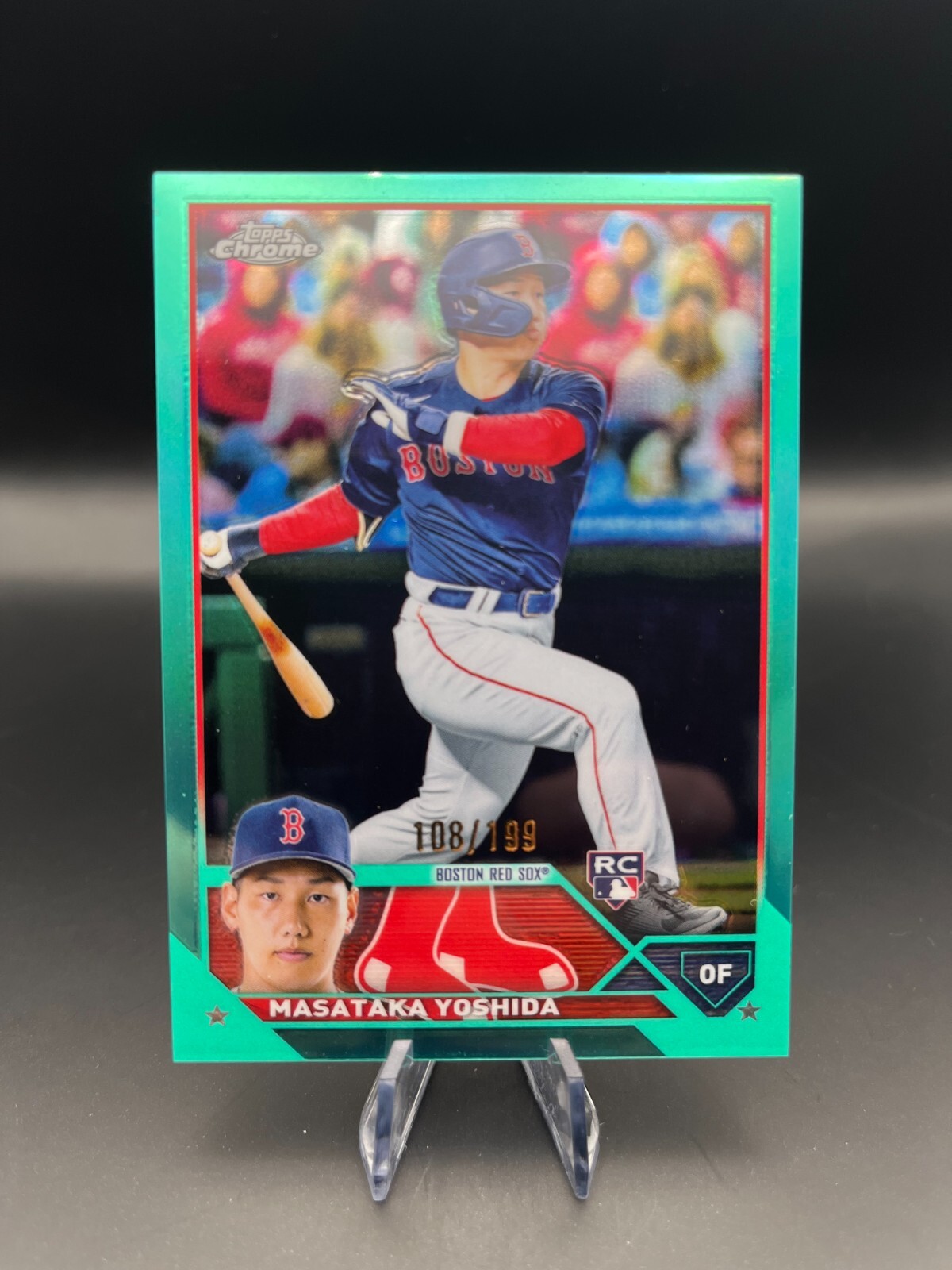 Masataka Yoshida - 2023 Topps Chrome Aqua Refractor #167 /199 (RC)