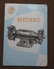 altes Pappschild Metabo Schleifbock