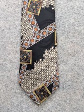 J T Beckett Tie Mens 59 inch Multicolor Silk USA Made Necktie