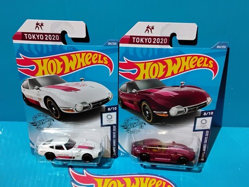 2x LOT HOT WHEELS TOYOTA 2000 GT BURGUNDY WHITE JDM 60s CLASSIC SPORTS TOKYO - Picture 6 of 9