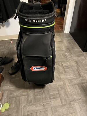 Callaway Big Bertha Golf Bag Black White Green Kraft Logo