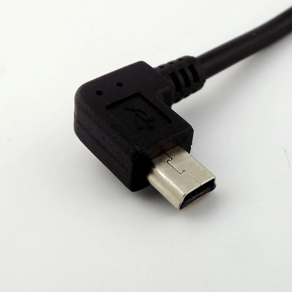 10x Mini USB 5Pin 90 Degree Left Angled Male to Female Extension Data Lead Cable - Image 3 of 4
