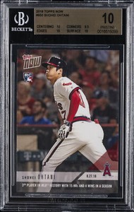 2018 TOPPS NOW #650 SHOHEI OHTANI ROOKIE RC BGS 10 PRISTINE