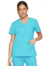 Dickies Women's EDS SignaturTop with Multiple Instrument Loop, Turquoise, Medium