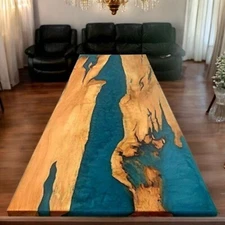 36"x60" Epoxy Resin Dining Table Top Housewarming Hotel Furniture Hallway Decors