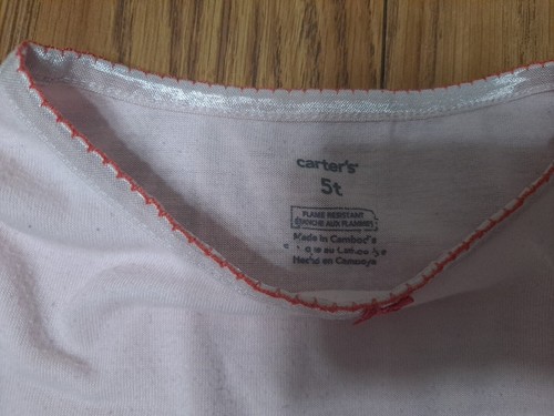Lot of 4 Girls Size 5 Pajamas Carters short and long sleeve matched 2pc sets - Picture 20 of 24