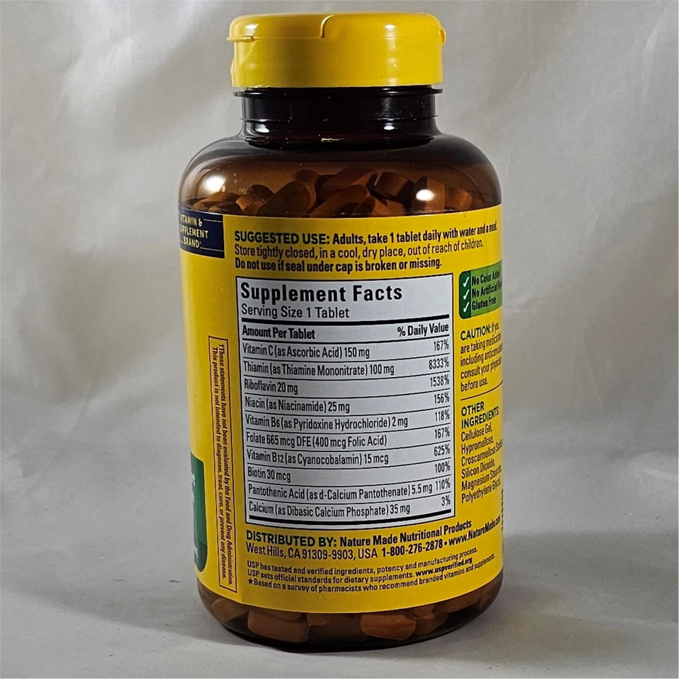 Nature Made Super B-Complex with Vitamin C & Folic Acid, 460 tablets - Image 2 of 2