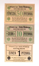 1917 Germany LAGERGELD set of 1  5 10 Phennig Banknote WW1  ZOSSEN WEINBERGE